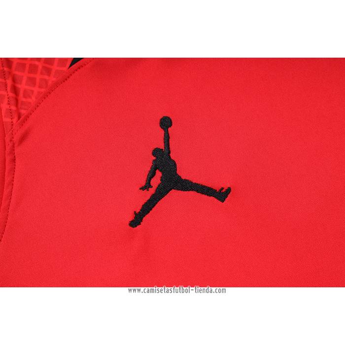 Camiseta de Entrenamiento Paris Saint-Germain Jordan 2023 2024 Sin Mangas Rojo